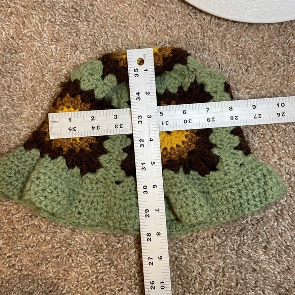 Granny Square Sun Hat handmade Boho - Picture 7 of 16